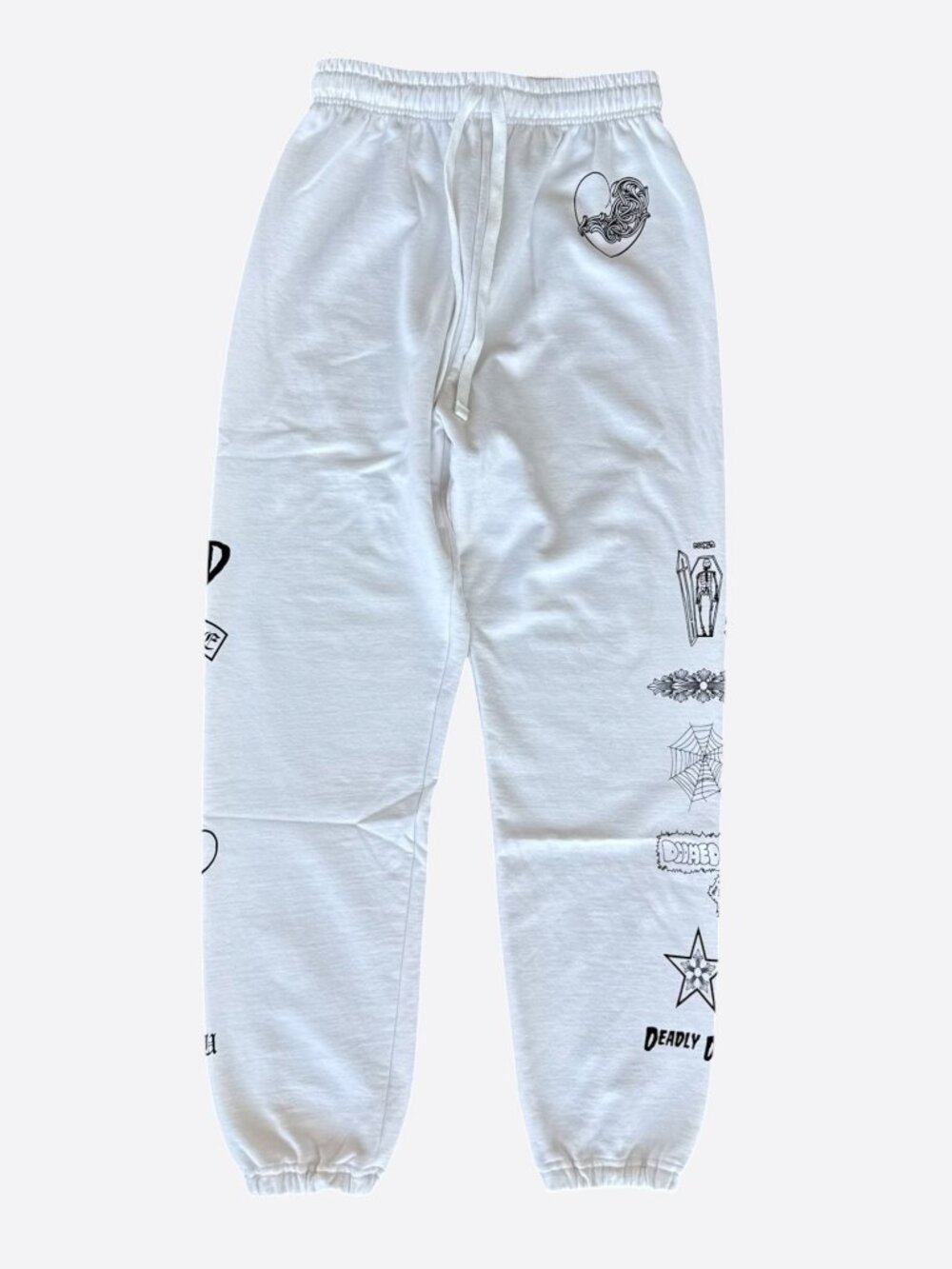 Chrome Hearts White & Black Deadly Doll Women's Sweatpants